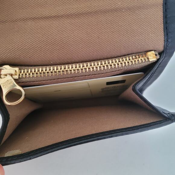 See By Chloe Card Coin Wallet Logo Small Leather Black Compact Designer - Picture 4 of 10